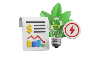 Business Growth and Energy Efficiency Concept