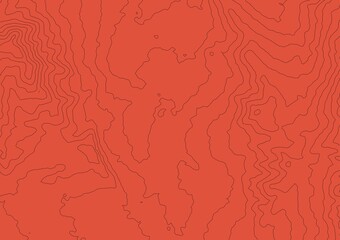 Curvas de nivel sobre fondo solido. Mapa topogr&aacute;fico