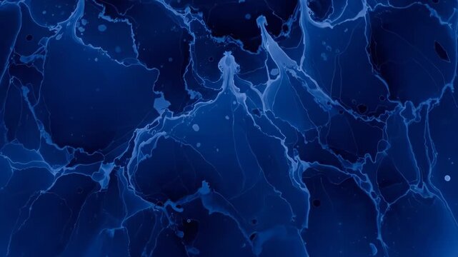 Abstract Blue Network Pattern Evoking Neurons and Electricity.