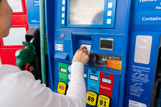 paying gas station 