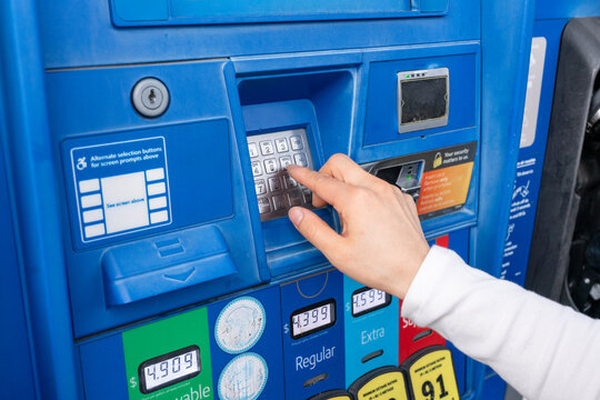 paying gas station 