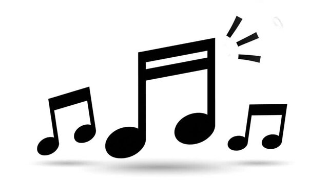 a group of musical notes in a creative and dynamic composition. Video Footage