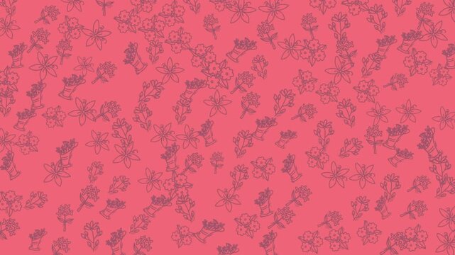 Soft and elegant floral watercolor pattern with pastel blossoms on a pink background, perfect for romantic, decorative, and fashion oriented designs.