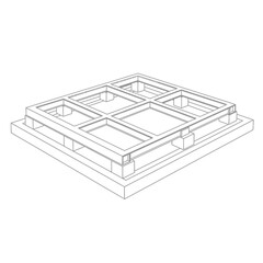 Euro pallet wooden pallet shipping pallet.