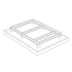 empty display stand product pedestal shelf.