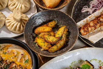 Modern Georgian Restaurant Potato Side Dish