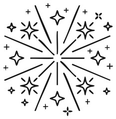 Obraz premium Starburst Element Icon Sparkle Flash Glowing Burst for Decor Holiday Celebration