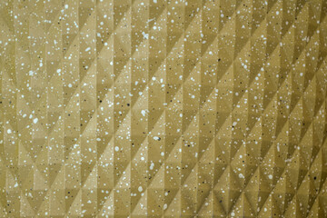 Geometric Faceted Diamond Texture with White Speckles. Rhombus Texture Background with Grunge Paint Splatter.