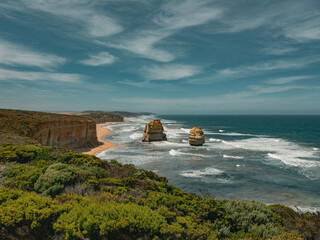 12 Apostles Coastal Landscape on Great Ocean Road, Victoria, Australia