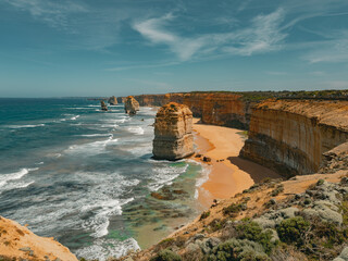12 Apostles Coastal Landscape on Great Ocean Road, Victoria, Australia