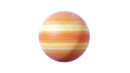 Jupiter-like planet with orange and yellow bands