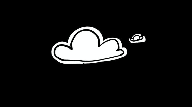 cloud hand-drawn loop animation overlay