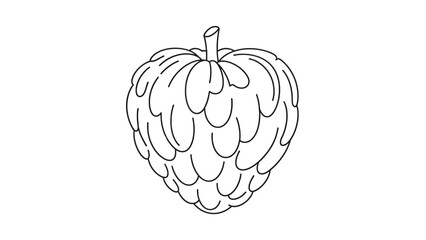 hand drawn vector illustration of an apple