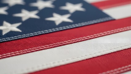 Independence Day: American Flag Fabric Texture Close-Up