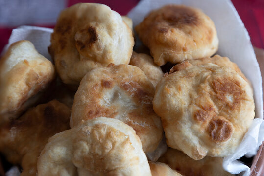 A pile of bannock on a plate