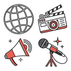 Modern Web Development and SEO Service Icon Collection