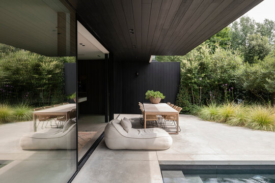 deck chair and table