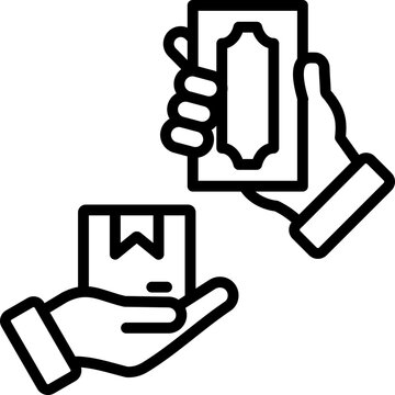 Cash On Delivery line icon