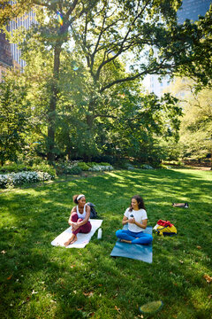 Women spend the day in the park