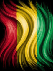 A vibrant display of the national flag of mali with flowing colors