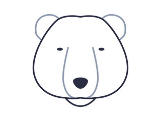 Bear icon. Zoo icon outline. Simple vector illustration in modern thin line style.