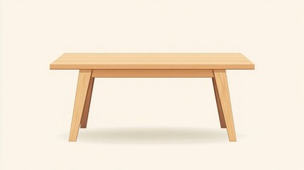 Wooden table isolated on white background with copy space for design