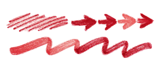 Red lipstick swatches on transparent background