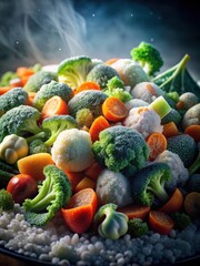 Frozen Vegetable Medley Background