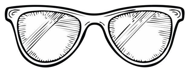 Black and White Sunglasses Illustration