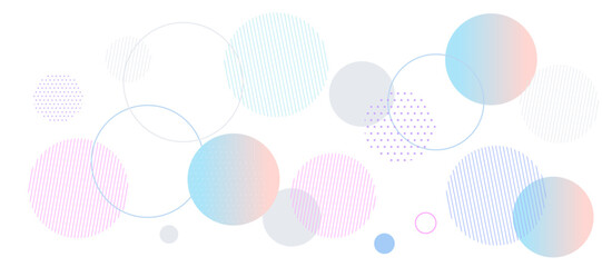 春をイメージしたカラフルな幾何学模様の背景イラスト　ジオメトリック　メンフィス