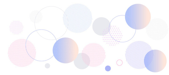 春をイメージしたカラフルな幾何学模様の背景イラスト　ジオメトリック　メンフィス