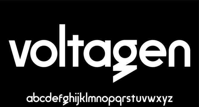 unique memorable editable sporty modern geometric font	
