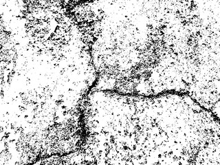 Fototapeta premium Grunge background black and white. Texture of chips, cracks, scratches, scuffs, dust, dirt .Vector pattern of cracks, chips, scuffs. Abstract vintage surface isolated on white background.EPS10.