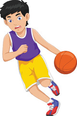boy playing basketball