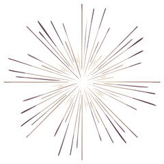 Obraz premium Abstract Burst of Thin Lines Exploding from Center in Muted Tones