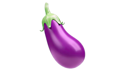 Purple Eggplant with Green Stem