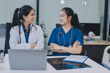 Portrait of two dedicated doctors