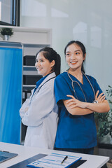 Portrait of two dedicated doctors