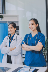 Portrait of two dedicated doctors