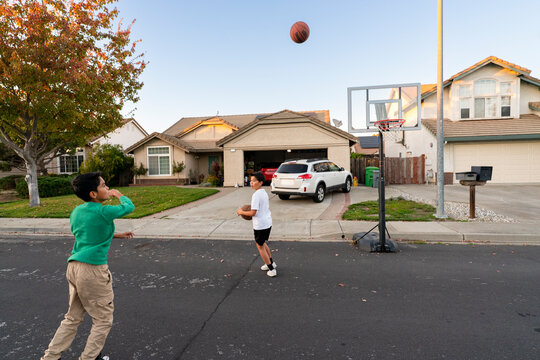 playing basketball 