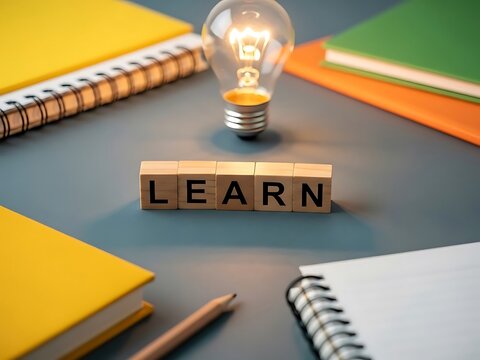 Inspirational learning environment with educational supplies - Powered by Adobe