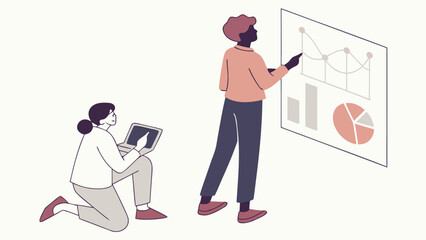 Small Team Collaborating Over Growth Strategy