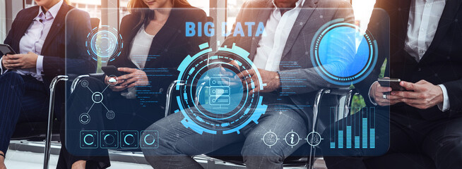 Big Data analytics technology for business intelligence and insights. A concept of processing and visualizing large datasets for strategic decisions. Motif