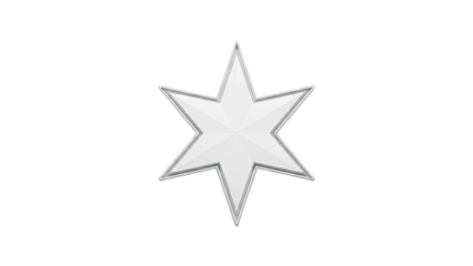 Six-Pointed Star Emblem with Silver Trim