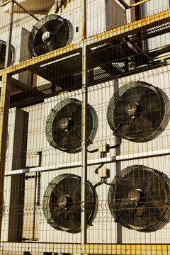 Cooling Units in an Industrial Setting During Daytime
