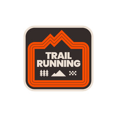 Trail Running Logo Badge Sticker