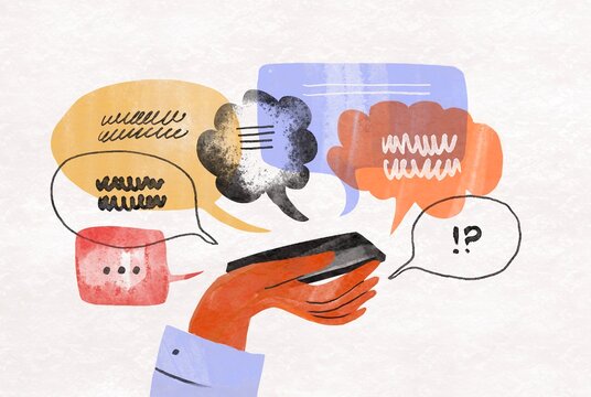 Modern human communication background