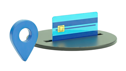Credit Card Payment Location and Transaction Concept