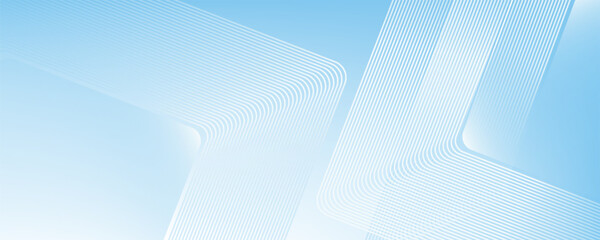 Abstract minimalist banner background, pastel colorful, blue and white gradations. Circle effect style geometric simple art