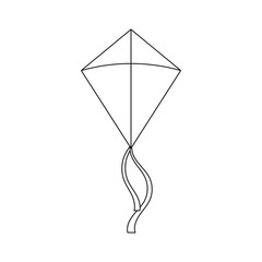 line art illustration of a kite